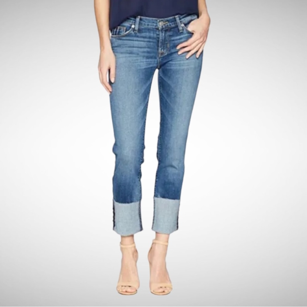 Hudson Tally Deep Cuff Crop Skinny 27